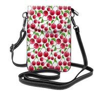 HJFCZH Red Cherries Leather Crossbody Phone Cover