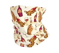 HJFCZH Red Wine Prints Multi-Function Sport Throw - Seamless, Breathable, Quick-Dry Headwear for Hiking, Biking & Outdoor Adventures