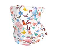 HJFCZH Romantic Fancy Floral Birds Butterfly Prints Great Performance Head Wrap Multifunctional Soft & Stretchy Polyester Sport Towel