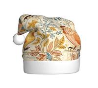 HJFCZH Rooster and chick print Printing Christmas Hat for Adult Soft, Lightweight, and Fluffy Design for Men and Women