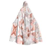 HJFCZH rose gold marble Prints Halloween Adult Hooded Cloak for various party and carnival settings