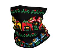 HJFCZH Runner Swedish Dala Horse Folk Prints Multifunctional Sport Headband - Seamless Stretchable Neck Warmer for Running, Hiking, Cycling & Beach Fun - Soft, Quick-Dry, Versatile Headwear