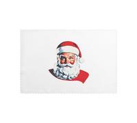 HJFCZH Santa Claus fulfilling his wish Printed Placemats for Dining Table Set of 6 for Hotels, Homes, and Banquets as Decorative Table Decorations, Beautiful durable