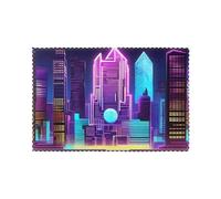 HJFCZH Sci-Fi City Prints Placemats Set of 6 12x18in - A Great Housewarming Gift for a Warm & Stylish Home