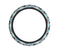 HJFCZH Sea Lions Playing in The Water Prints Quality Steering Wheel Layer - Durable Neoprene Protection & Universal Fit