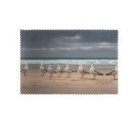 HJFCZH Seagulls On The Beach Prints Placemats Set of 6 12x18in - A Great Housewarming Gift for a Warm & Stylish Home