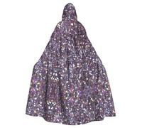 HJFCZH Sequin Pattern Prints Hooded Cloak - Extra Large Cape with Drawstring, Cozy Layer
