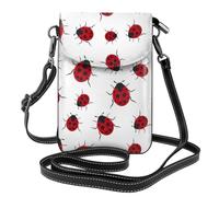 HJFCZH Seven Star Ladybird Leather Crossbody Phone Pouch | Stylish & Compact Sling Cover For Women, Perfect Travel Accessory