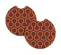 HJFCZH Shining Overlook Prints Car Cup Coasters 2-Pack - High-Grade Neoprene Layers for Spillproof Protection & Stylish Vehicle Interiors - Fits Most Cars