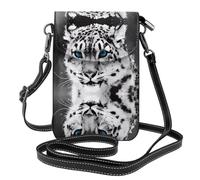 HJFCZH Snow tiger Leather Crossbody Phone Pouch