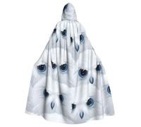 HJFCZH snowy owl eyes Prints Halloween Adult Hooded Cloak for various party and carnival settings