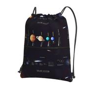 HJFCZH Solar System Jupiter Prints Drawstring Zipper Backpack - Ultra-Durable Water-Resistant Gym Bag for Travel & Sports - Lightweight & Foldable Cover