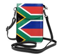 HJFCZH South Africa flag Leather Crossbody Phone Pouch