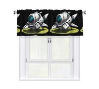 HJFCZH Spaceship On The Prairie Prints Durable Window Layer - 54x18 Inch 100% Polyester Peach Skin Valance for Long-Lasting Style