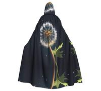HJFCZH Stardust Dandelion Printed Halloween Adult Hooded Cloak for various party and carnival settings