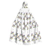HJFCZH Stars Eastern Stars Prints Hooded Cloak - Extra Large Cape with Drawstring, Cozy Layer