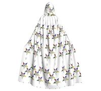 HJFCZH Stars Eastern Stars Prints Hooded Cloak - Long Cape, Comfortable Throw for Cosplay & Parties