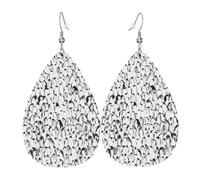 HJFCZH Stylish Crowd of Penguins Pattern Prints Dangle Leather Earrings - Elegant Water Drop Drops for Festive Style & Everyday Chic