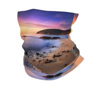 HJFCZH Sun The Beach with Pebbles Prints Performance Polyester Headband Multi-Purpose Sports Towel - Soft Breathable Quick Dry Cover