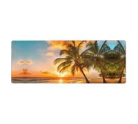 HJFCZH Sunset at The Beach Mouse Pad 12x31.5in Large Desk Throw