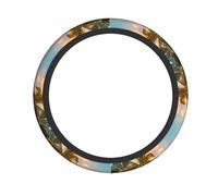 HJFCZH Sunset at The Beach Prints Steering Wheel Cover - Quality Neoprene Protector, Non-Slip Grip, Durable Car & Truck Interior Accessory