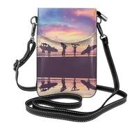 HJFCZH Surfer People Leather Crossbody Phone Cover