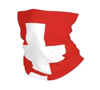 HJFCZH Swiss Flag Prints Multi-Function Sport Throw - Seamless, Breathable, Quick-Dry Headwear for Hiking, Biking & Outdoor Adventures