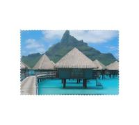 HJFCZH Tahiti Beach Prints Quality Table Layers - Heat Resistant Place Mat Covers， Durable 6-Piece Set with Printed Designs