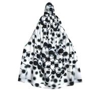 HJFCZH Techno Orb Prints Halloween Adult Hooded Cape Large Hooded Cloak with Bow Tie, No Zipper
