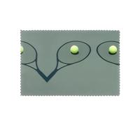 HJFCZH tennis racket Prints Placemats Set of 6 12x18in - Heavy-Duty Polyester Table Covers Engineered for Lasting Performance