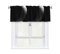 HJFCZH The Broken Crescent Moon Prints Kitchen Window Cover - 54x18 Inch Peach Skin Valance for Soft Lighting & Easy Style
