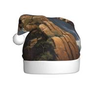 HJFCZH The eagle on the cliff face Picture Christmas Hat for Adult quality festive accessory crafted soft, lightweight