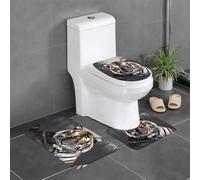 HJFCZH Tiger at rest Prints 3 Piece Bathroom Rugs Set 24x16in Ultra Soft Plush Floor Mats for Spa-Like Comfort & Easy Cleaning