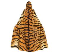 HJFCZH Tiger Skin Prints Hooded Cloak - Oversized Cape, Cozy Throw for Halloween & Cosplay Fun