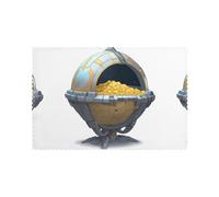 HJFCZH Treasure On The Spaceship Prints Placemats Set of 6 12x18in - A Great Housewarming Gift for a Warm & Stylish Home