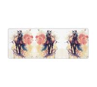 HJFCZH Watercolor Horse Mouse Pad 12x31.5in Extended Desk Throw