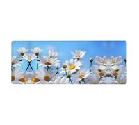 HJFCZH Wild White Daisy Flower Mouse Pad 12x31.5in Extended Desk Mat