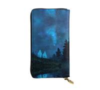 HJFCZH Women's Long Leather Wallet with Zipper Coin Pocket | Large Capacity Clutch For Cards Cash Checkbook Phone For Mom Girlfriend Stellar Spectre Prints