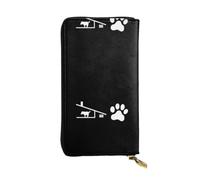 HJFCZH Women's Long Leather Wallet with Zipper Coin Pocket | Large Capacity Clutch For Cards Cash Checkbook Phone For Mom Girlfriend Puppy Paw Print House Prints