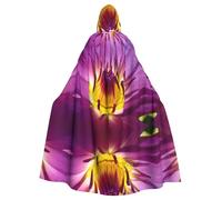 HJFCZH Yellow Lotus Flower Prints Hooded Cloak - Extra Large Cape with Drawstring, Cozy Layer
