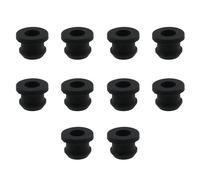 HJGarden 10PCS 6.5mm Black Rubber Grommets Wiring Gasket Hole Ruber Grommet Rubber Ring Sealing Grommet Rubber Grommets for Wiring Cable