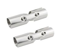 HJGarden 2PCS 25mm Window Curtain Rod Corner Connector Stainless Steel Closet Pole Pipe End Connectors Corner Shelves Corner Shelves Closet Rod Connector Bars