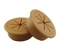 HJGarden 2PCS 50mm Flexible Wire Rubber Grommets, Desk Grommet, Cable Cord Grommet, Cable Hole Cover, for Office PC Desk Cable Cord Managing and Hiding Office PC Desktop Cable, Brown