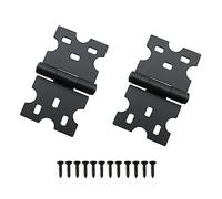 HJGarden 2pcs Butterfly Flat Hinges with Screws Flush Mount Cabinet Furniture Hardware