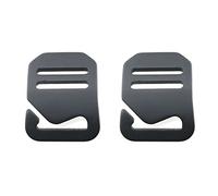 HJGarden 2PCS G Hook Outdoor Webbing Buckle Clip, 1.18x1.45in Black G-Hook Backpack Shoulder Strap Adjustment Buckle Backpack Strap Belt Hardware for Backpack Strap Belt, Black