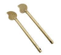 HJGarden 2PCS Household Metal Leaf Shape Retro Style Door Cabinet Key Latch Barrel Bolt Locking Pin, Bronze