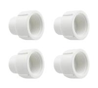 HJGarden 4PCS 1x1/2inch PVC Female Thread Reducing Pipe Fittings PVC Pipe Pressure Fittings Coupling Pipe Adapter Connectors for Sprinkler, Drip Irrigation System