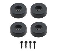 HJGarden 4PCS 30x10mm Black Aviation Case Speaker Shockproof Non Slip Rubber Foot Pads with Screws Suitable for Wooden Furniture Legs Cutting Board Musical Instruments Small Machines