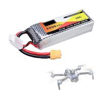 HJGHY 11.1V 2200mAh Drone Lithium Battery 11.1V Polymer Lithium Battery with XH-3S Interface 30C Discharge Rate Batteries for Model Cars/Boats/Airplanes,Plug2 11.1V 2200mAh 30C