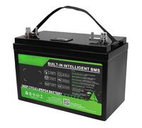 HJGHY 12V 120Ah LiFePO4 Battery With Built-in 100A BMS 15000 Deep Cycles Rechargeable Lithium Battery for Solar System, RV, Marine, Vans, Trailer